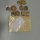 25 Pack Name Cards for Table Setting, Place Cards with Antique Gold Rose Wax Seal Sticker for Wedding, Table Tent Card Stock Handmade Decor for Party, Dinner, Home(Pearlized Champagne Gold)