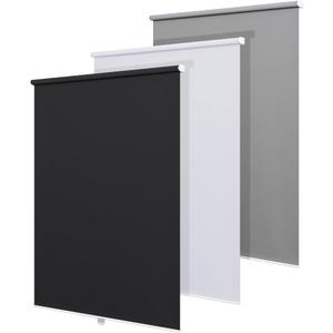 Blackout Roller Shades Blinds Cordless for Windows Without Tools and Drill, Cordless Free-Stop Blinds with Thermal Insulated, Easy to Install (34" W x 72" H, Black)