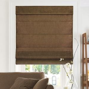Chicology Cordless Roman Window Shade, Belgian Chocolate, 39" W x 64" H