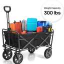 Mac Sports Collapsible Folding Outdoor Utility Wagon, Black