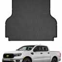 Mixsuper Truck Bed Mat for Ford Ranger SuperCrew 2019-2023, Only Fit 5ft Bed, All Weather Truck Bed Liner Rugged TPE Durable Odorless Black