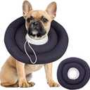IDOMIK Dog Recovery Collar, Waterproof Soft Dog Cone After Surgery, Comfy Protective Elizabethan Collar Alternative for Dogs Cats, Adjustable Pet Neck Donut Cone Anti-Licking Biting Wounds, Medium