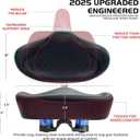 Noseless Bike Seat Cushion for Men & Women - Extra Padding & Comfort Wide Bicycle Seat, Oversized Comfortable Saddle for Peloton Bikes, Exercise Bikes, Electric Bikes, Cruiser Bikes