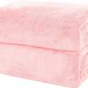 MOONQUEEN 2 Pack Premium Bath Towel Set - Quick Drying - Microfiber Coral Velvet Highly Absorbent Towels - Multipurpose Use as Bath Fitness, Bathroom, Shower, Sports, Yoga Towel (Pink)