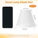 10 PCS Chandelier Lamp Shades Small Lamp Shade Clip on Fitter Lampshade Linen Lamps Shades, 3" x 6" x 5" (Beige White), About 3" X 6" X 5"