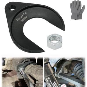 ReluxGo Inner CV Axle Puller Removal Tool 63mm with Nut, Front Wheel Drive Axle Pulley Attachment, Fits Slide Hammers with 5/8"-18 Threads, CV Joint Axle Removing Tool