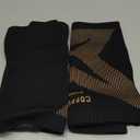 Copper-Infused Thigh Compression Sleeves 1 Pair [Upgrade Medical-Grade & Anti-Slip] Hamstring Compression Sleeves for Workouts, Sports Recovery and Quad & Groin Support, Breathable Upper Leg Sleeve for Women & Men (XL, Black)