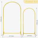 Gold Metal Arch Backdrop Stand 2 Set 7.2FT, 6FT Wedding Arch Stand Arched Door Frame for Birthday Party Baby Shower Ceremony Indoor Outdoor Celebration Decor (7.2FT, 6FT)