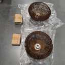 2pcs Niamh 1-Light natural Pendant Light with Rattan Shade, Brown