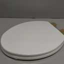 Elongated White Toilet Seat Natural Wood Toilet Seat with Zinc Alloy Hinges, Easy to Install also Easy to Clean, Scratch Resistant by Angol Shiold (Elongated, White)