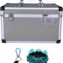 Upgrade Medicine Lock Box with Key X-Large Childproof Locking Medication Storage Box Grey