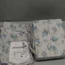 RUVANTI 100% Organic Cotton Sheets California King, Percale Weave, GOTS Certified, 4-Piece Set, Deep Pocket 13", Crisp & Breathable, Soft Durable Bedding, Sbanas Algodn Orgnico  Blue Rose