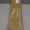 [Upgrade] Ice Scraper & Extendable Snow Brush for Car Windshield [Military-Grade Sturdy] - 360 Pivoting Brush Head with Silicone Grip for Effortless One-Swipe Clean on Auto (Large)