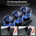 WSKEN for Z Fold 7 Camera Lens Protector Case Cover - Ultra HD Anti-Reflective Tempered Metal Glass Anti Scratch Rear Camera Screen Protector Film for Samsung Galaxy Z Fold 7 5G Accessories,Black