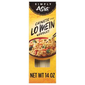 Simply Asia Lo Mein Noodles, Chinese Style, No MSG, For Cold Noodle Soups, Vegetable Lo Mei, Chicken Lo Mein & Stir-Fries, 14 oz