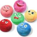 Squeaky Dog Toys, Stuffed Plush Puppy Toy Balls to Keep Them Busy, (6 Pack) Interactive Funny Pet Ball with Squeaker for Puppies Small Breed Dogs