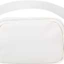 VOROLO Fanny Pack For Women And Men Crossbody Bag Belt Bag with Adjustable Strap Graduation Gifts PU White