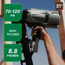 Metabo HPT Framing Nailer, Pro-Preferred Pneumatic Power Nailer & Framing Tool for Flooring, Roof Decking, Selectable Trigger & Rafter Hook, 21 2" to 3-1/4" Plastic Collated Nails, NR83A5
