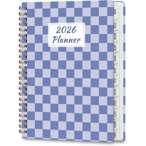 2026 Planner, Weekly and Monthly Calendar Academic Planning Book, Jan 2026 - Dec 2026, Agenda Calendar Planner for Office Supplies and Desk Accessories - A5 (6.3" x 8.5") (B-Periwinkle Grid)