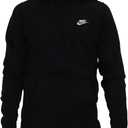 NIKE Sportswear Men's Pullover Club Hoodie (Medium, Black)