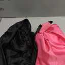 2Pcs Bonnet for Sleeping Women, Satin Adjustable Silk Hair Bonnet for Sleeping, Wide Band Sleep Caps for Curly Hair, Black & Rose Red