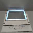 Leadzones Rechargeable Vanity Mirror with Lights,14"x12"LED Lighted Makeup Mirror,Large Makeup Mirror with Lights,Touch Screen with 3-Color Lighting,Dimmable,for Vanity Desk Tabletop,Bedroom