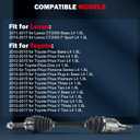 cciyu CV Axle Shaft Assembly Fit for Lexus CT200h 2011-2017 for Toyota Prius Prius V Front Left Drive Side NCV69020