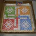 12 Inch Wooden 2-in-1 Ludo & Snakes Board Game, Reversible Travel Set with Storage Bag & Organizer Box (All-in-One Storage)