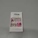 24Pcs Independence Day Press on Nails Short Square Fake Nails Silver Glitter Glue on Nails Blue Stars Stripes Design False Nails 4th Stick on Nails Bling Reusable Artificial Nails for Women