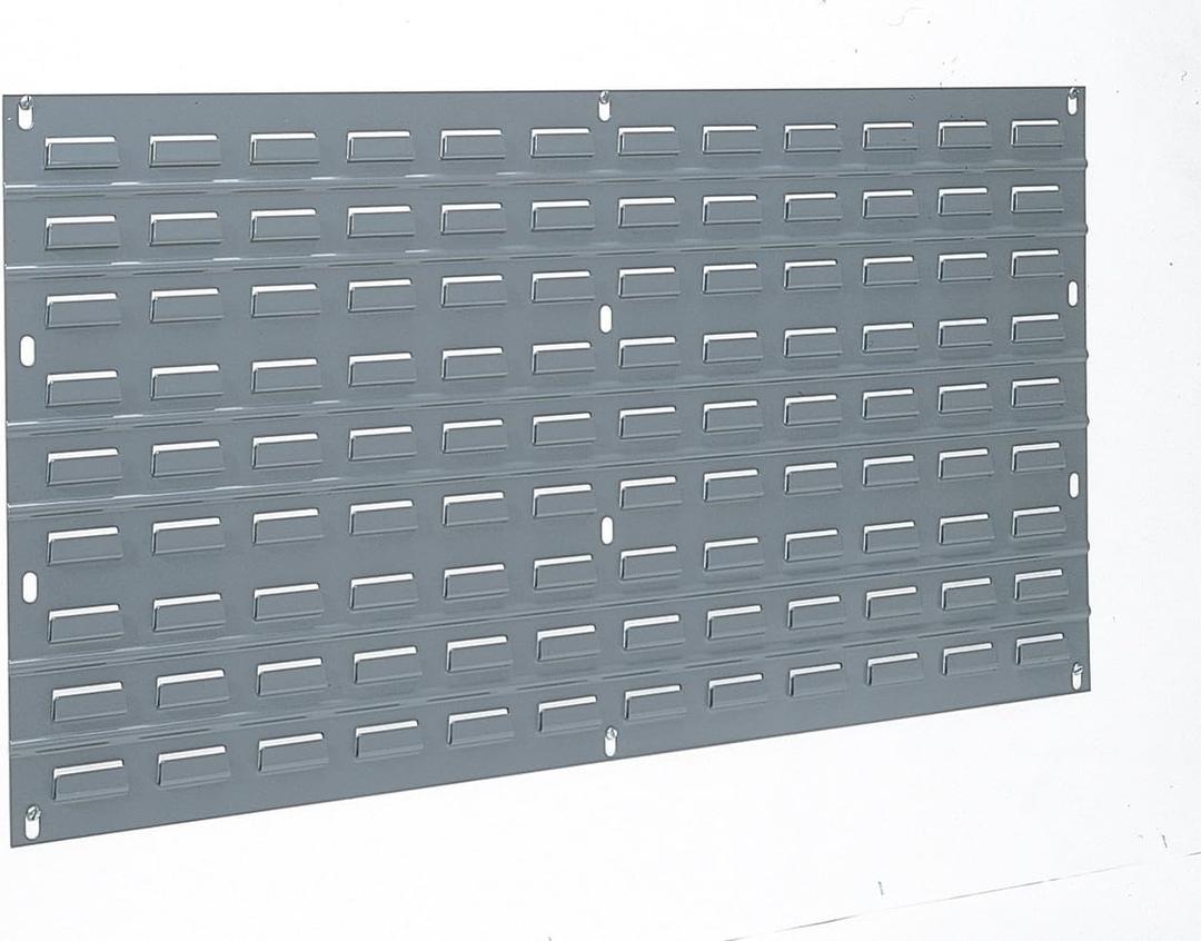 Akro-Mils 30136 Heavy Duty Wall Mount Garage Storage Steel Louvered Panel | Wall Storage Bin Hanging Organizer System for AkroBins, 36-Inch W x 19-Inch H, 4 Pack, Grey