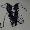 SHENHE Women's Floral Lace Teddy Bodysuit Lingerie Backless Sheer Lingerie One Piece Tie String Body Suit Blue L