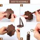 Portable Wrist Yarn Holder, Walnut Wrist Yarn Ball Minder Stand with Adjustable Wristband, Yarn Minder Organizer Storage for Knitting Crocheting Craft, Yarn Ball Hanger(Brown)