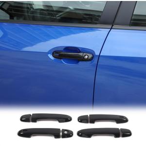 Daeiclru Car Exterior Door Handle Cover Trim Compatible with Subaru WRX 2022-2024/Subaru Crosstrek 2023 2024, ABS Car Door Handle Protector Cover Accessories (with Smart Hole - Glossy Black)
