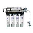 Stainless Steel Water Filter for Sink, 0.01m Ultra-Filtration Under Sink Water Filter System, Reduces PFAS, PFOA/PFOS, Fluoride, Chlorine, Bad Taste & Odor, Tankless 5-Stage with Faucet