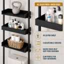 ALLZONE Tension Over The Toilet Storage Cabinet, No-Drill, Fits 92-116 in., 4-Tier