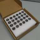 24-Piece Set M14 x 1.5 Wheel Hub Nuts, 1.8-inch (45mm) Closed One-Piece Tapered Seat, Chrome-Plated Finish, 3/4-inch Hex (for Automotive Wheel Hubs with M14x1.5 Threads)