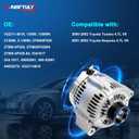 Alternator Replacement for 2000 2001 2002 Toyota Tundra 4.7L 4.7 V8, 2001-2002 Toyota Sequoia, High Output Alternator 1022110610, 13859N, 270600F020, 270600F02084, 3341817, 40052061, AND0279