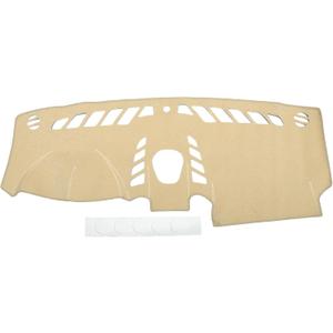 Dash Cover Compatible for Porsche Cayenne 2011-2015, Non-Slip Polyester Silicone Beige Center Console Dashboard Cover Pad Carpet