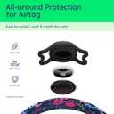 WhoseID Airtag Dog Collar, with Waterproof airtag HolderOriginal Stylish Cute Pattern Design.QR Code ID Buckle Comfortable Soft Cotton for Large Dogs