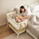 3-in-1 Baby Bassinet Bedside Sleeper Baby Crib for Newborn to 12 Months