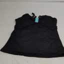 Top Only - Flowy Bathing Suits Top Plus Swim Top 2025 Modest Swimsuits Top, M, Black