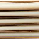 CW Studio Set of Unscented Taper Candles Elegant Vertical Fluted Design Long 7-8 Hour Burn Dripless Perfect for Home Decor, Weddings, Events & Romantic Dinners (20, Ivory, 10 inches)