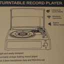 Vinyl Record Players Vintage Turntable with Speakers Belt-Driven Turn Tables Support 3-Speed, Bluetooth Wireless Playback, Headphone, AUX-in, RCA Line LP Phonograph Auto Stop Retro Black