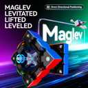 GAN V100 Maglev UV Speed Cube 3x3 Magnetic, Omni-directional Positioning 64g Lightweight Speedcube Brain Teaser Puzzle Fidget Toy for Kids Adults, 55mm Black Inner Surface