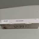 Peakeep Large Display Digital Alarm Clock for Bedrooms, Date Day of Week Calendar Desk Table Clocks for Living Room Office, Dimmable Plug in Electric Clock, 5 Volumes, Loud, Auto DST (White and Green)