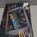 Marvin's Magic - Glow Art - LED Doodle Board for Children - Light Up Drawing Pad, with Glow In The Dark Colouring Pens - Battery Powered Magic Drawing Tablet - Light Up Tracing Pad Suitable for 5+, Black Glow Art Board