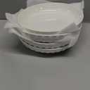 DOWAN Pasta Bowls, 10" Large Salad Serving Bowls 51 OZ White Ceramic Soup Bowls Set of 4 Wide and Shallow Plate Bowl Serving Dish for Soup, Pasta, Noodle, Dinner, Microwave & Dishwasher Safe