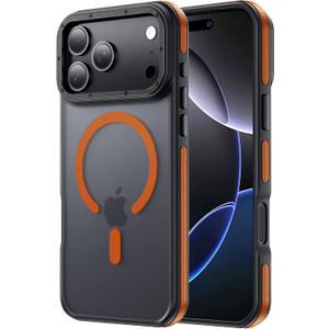 Tigowos iPhone 18 Pro Max Bumper case/17 Pro Max,Matte Orange Bumper