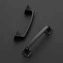 Ravinte 10PCS Pack Matte Black Kitchen Cabinet Handles Drawer Pulls 3-3/4 inch Hole Centers Cabinet Pulls Kitchen Cabinet Hardware Sturdy Big Square Base Dresser Pulls Cabinet Drawer Handles
