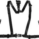 Yakitoko Quick Buckle Harness with Adjustable for UTV ATV Go Kart Excavator Skid Loader Backhoe Dozer Telehandler Lawn Mower Black